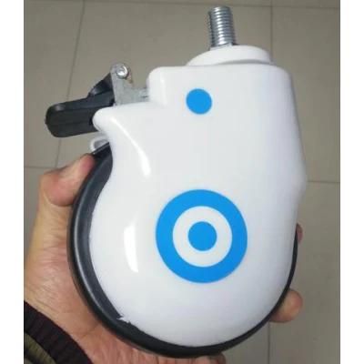 High Quality Factory Price 3/4/5 Inch Thread Stem Medical Caster with Brake for Hospital Bed