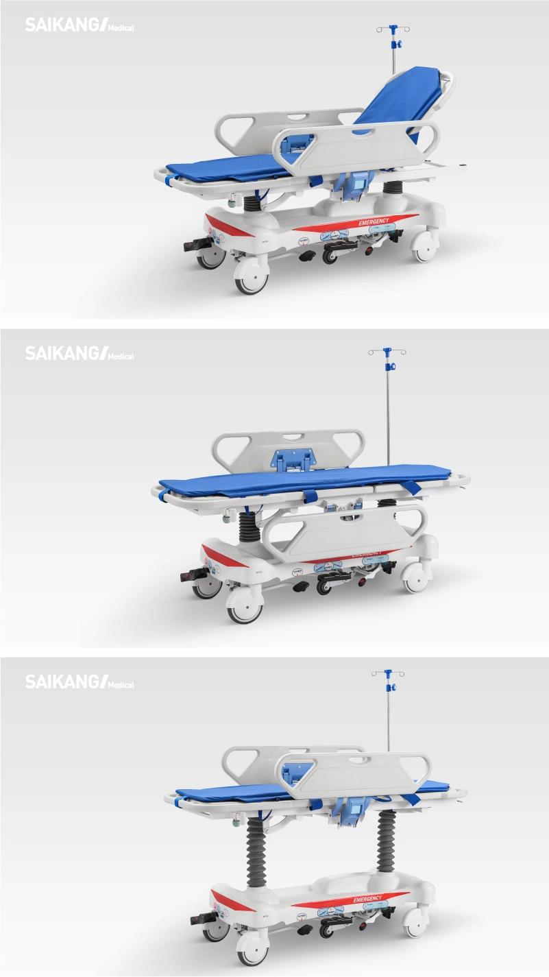 Skb041 Saikang Factory Wholesale 2 Function Foldable Patient Transport Operation Connecting Trolley Manufacturers