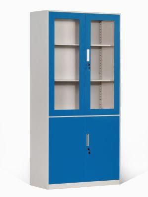 Glass Display Steel Storage Cabinet Hospital Office Safety Storage Cupboard