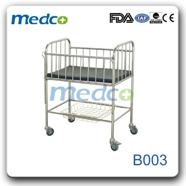 Adjustable Stainless Steel Medical Baby Crib Baby Bed