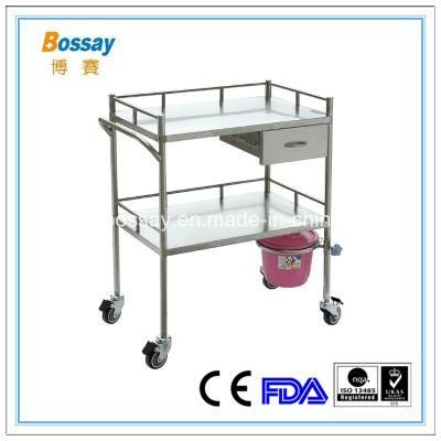 Stainless Steel Hospital Trolley Treatment Trolley