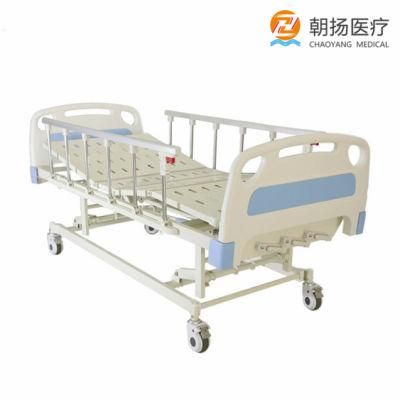 Adjustable and Moveable Three Crank Manual Medical Hospital Patient Bed Clinic Bed Medical Bed Price