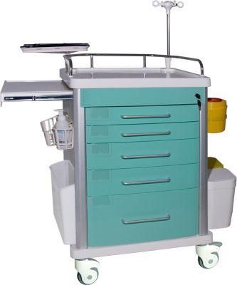Mn-Ec007 Utility Medical Trolley Customized Nursing Cart With Swivel Casters