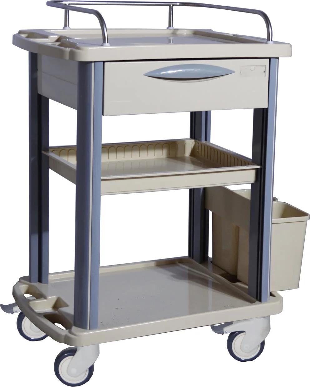 ABS Treatment Trolley with Three Shelves for Medical