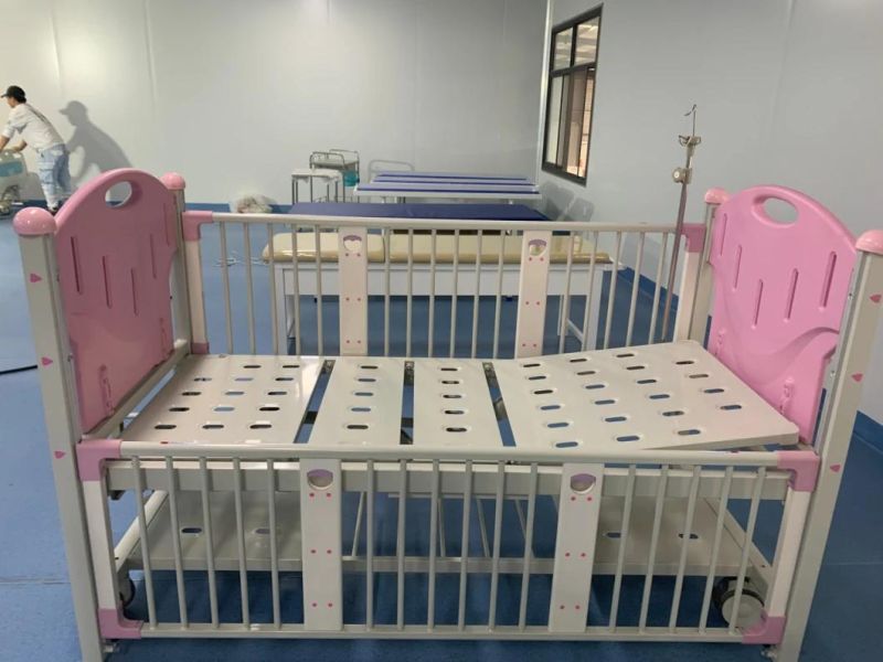 Child Bed Hospital Bed Baby Cot Medical Device Pediatric Baby Bed Adjustable Manual Hospital Crib for Newborn