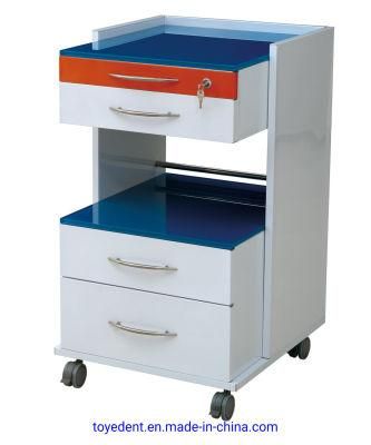 Dental Clinic Mobile Stainless Steel Cabinet with 3 Drawers