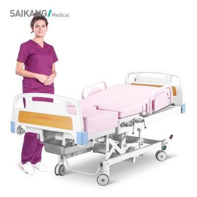 A98-3 Saikang Wholesale Movable Multifunction Foldable Gynecology Operating Delivery Hospital Bed with Wheels