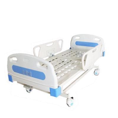 Medical Furniture Adjustable Single Crank Hospital Bed ICU Nursing One Function Hospital Bed with Casters