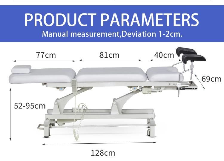 Physical Therapy Equipments Electric Treatment Table Examination Couch with Four Motors