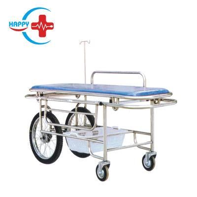 Hc-M020 Ambulance Stretcher Suppliers Staineless Steel Emergency Stretcher Prices with Four Castors Patient Stretcher Bed