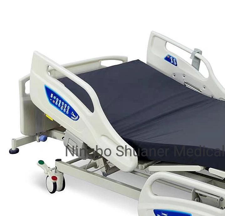 Shuaner Electric Hospital Bed Medical Five Function Electric Intensive Care Hospital Patient Bed Price