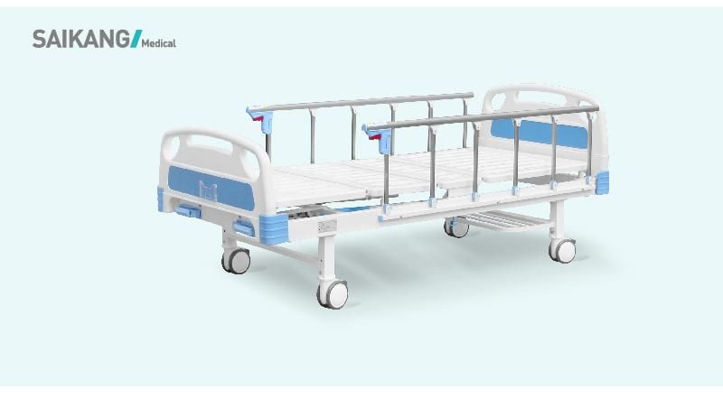 A2K Saikang Wholesale Movable Metal 2 Cranks 2 Function Adjustable Manual Medical Hospital Bed