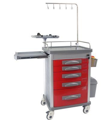 in Stock China Manufacture Medical Hospital Emergency Trolley Medical Nursing Crash Cart