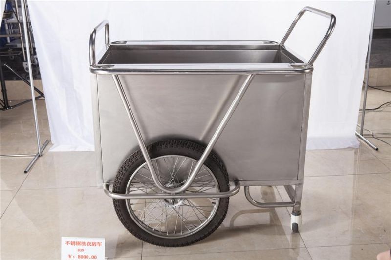 Hospital Equipment Medical Stainless Steel Laundry Cart Trolley