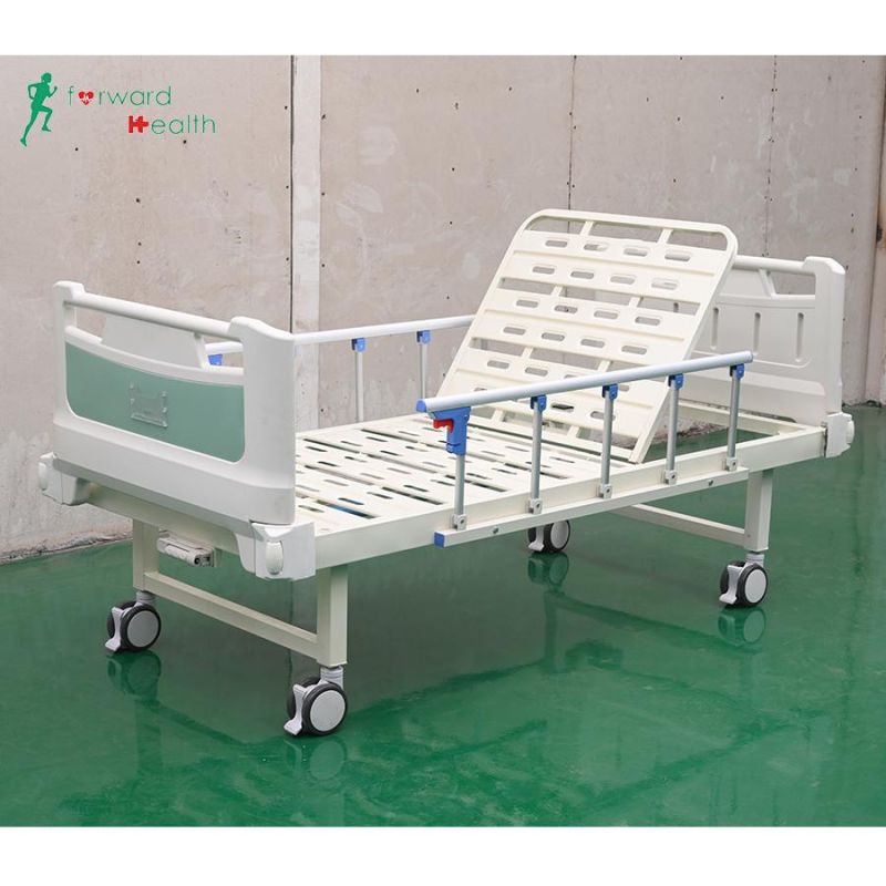 Medical Single Function Manual Hospital Patient Bed with Single Cranks