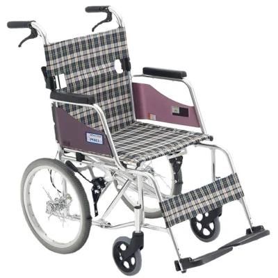 Hot Selling Hospital Furniture Medical Equipment Aluminum Folding Manual Wheelchair (UL-22MD01)