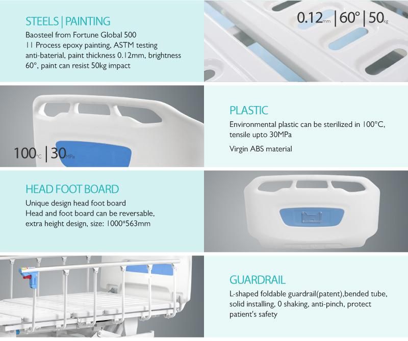 D2w6y Economic Functional 2 Crank Hospital Furniture Manual Bed Supplier