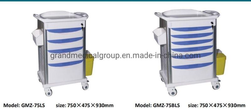 Hospital Equipment ABS Emergency Medicine Cart Medical Clinical Delivery Drugs Trolley