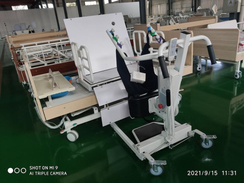 Manufacturer′s Best-Selling ICU Nursing Bed, High-End Hospital Headboard, Wholesale Electric Rotary Nursing Bed