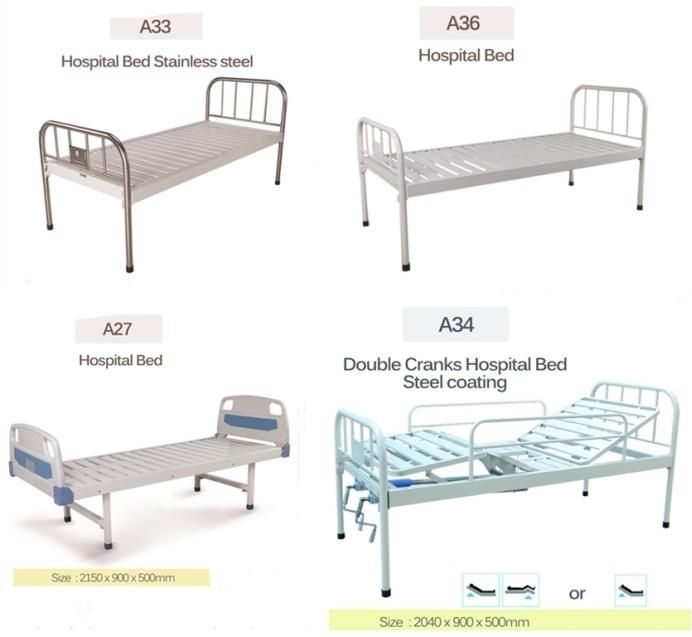 Cheap Simple Single Manual Medical Equipment Metal Headboard Mesh Clinic Economic Hospital Patients Bed