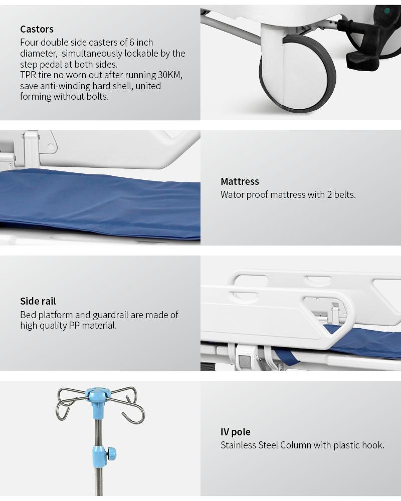 Skb041-2 Professional Team Durable Patient Transport Trolley