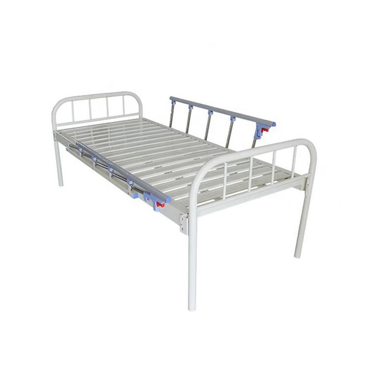 Standard Stainless Steel Flat Hospital Medical Bed Without Castor