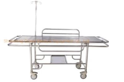 China Products/Suppliers. Emergency Ambulance Stretcher of Stainless Steel Four-Wheeled Stretcher