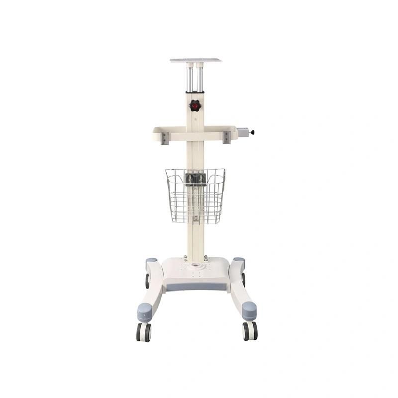 OEM Hospital Mobil Solution Mobile Monitor Trolley with Basket