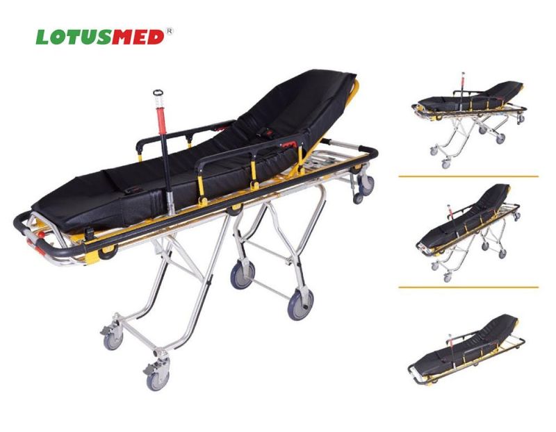 Lotusmed-Stretcher-010131-H Aluminum Alloy Full Automatic Emergency Ambulance Stretcher with Varied Position