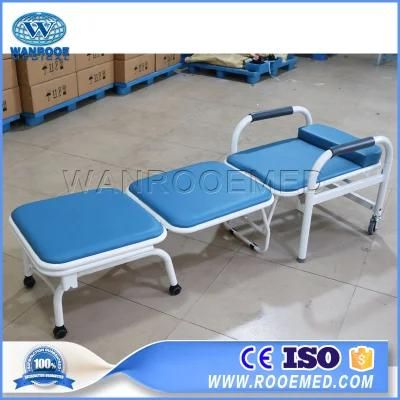 Hospital Multi-Purpose Mobile Reclining Patients Folding Accompany Sleeping Attendant Chair