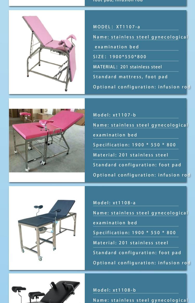 Hospital Medical Device Gynecological Bed Xt1108-B for Whole Sale