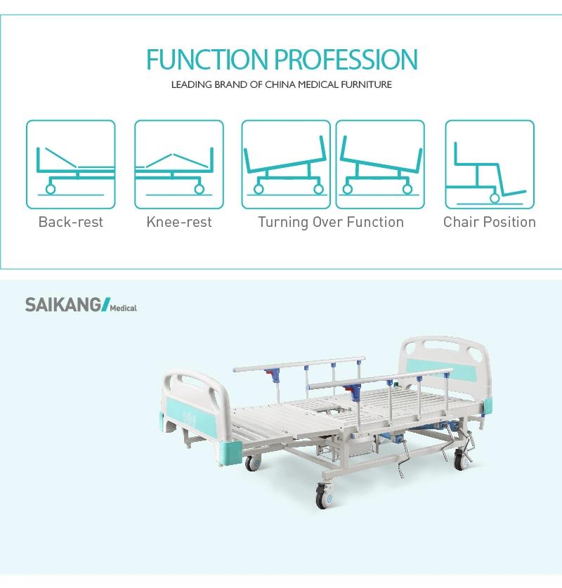 Sk-A07 Multifunctional Comfortable Hospital Manual ICU Clinic Bed