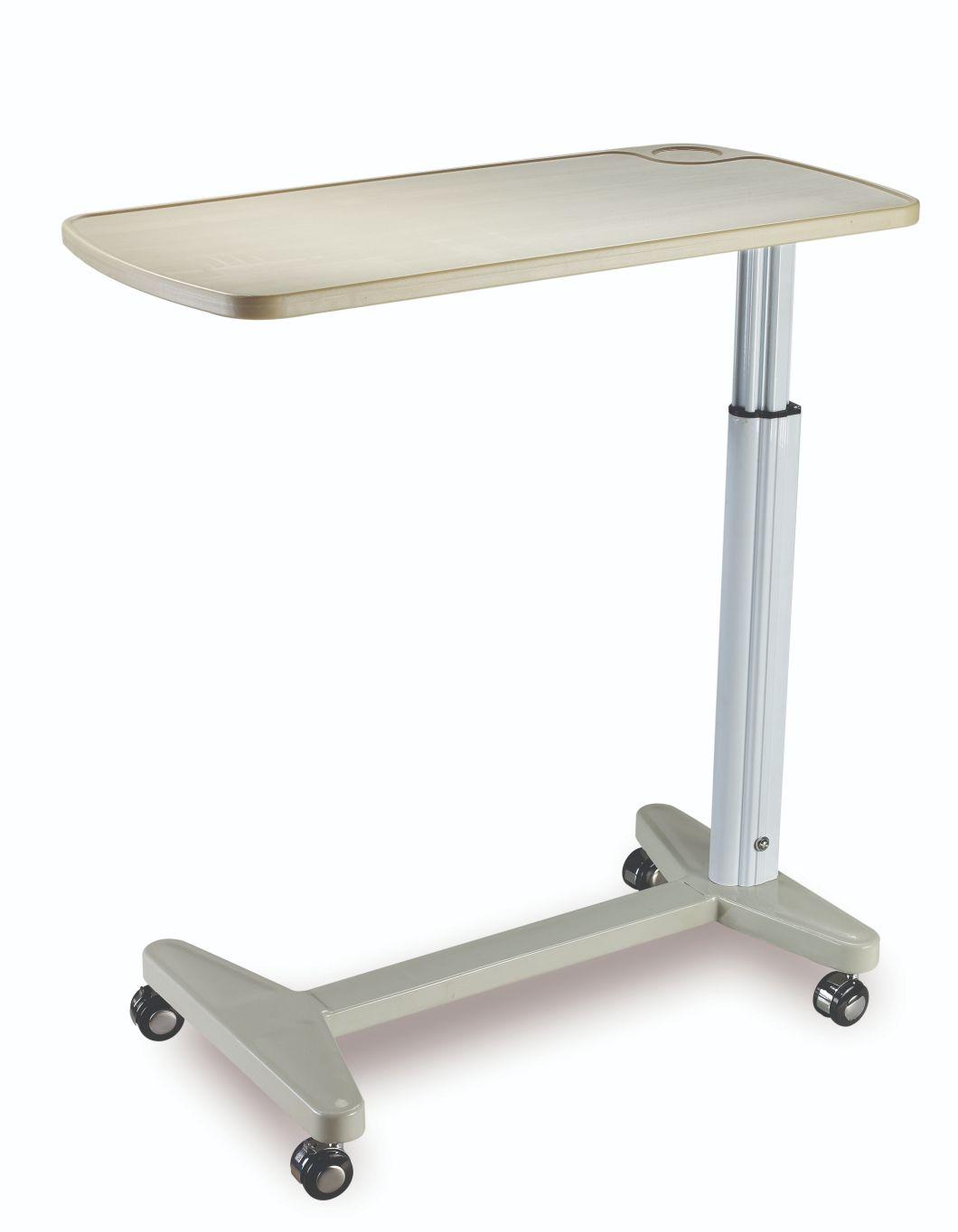 Movable ABS Top Adjustable Over Bed Table for Hospital