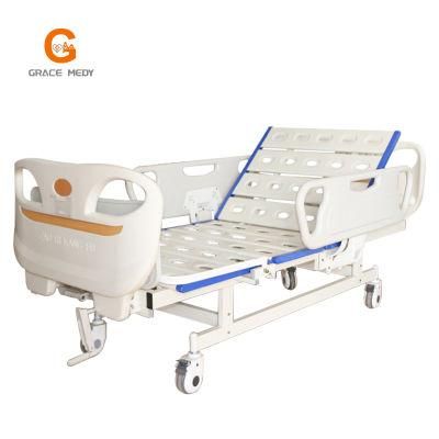 ABS Two Crank Manual with High Quality Patient Hospital Bed