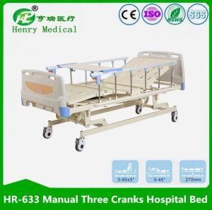ABS Head Three-Function Medical Bed/3 Crank Multi Functional Hospital Bed/Nursing Bed