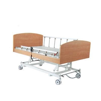Home Care Wooden Adjustable Electric Hospital Aged People Medical Bed