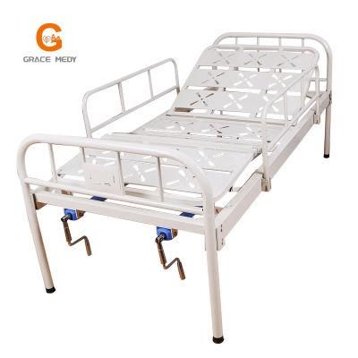 Metal 2 Crank 2 Function Adjustable Medical Furniture Manual Patient Nursing Hospital Bed