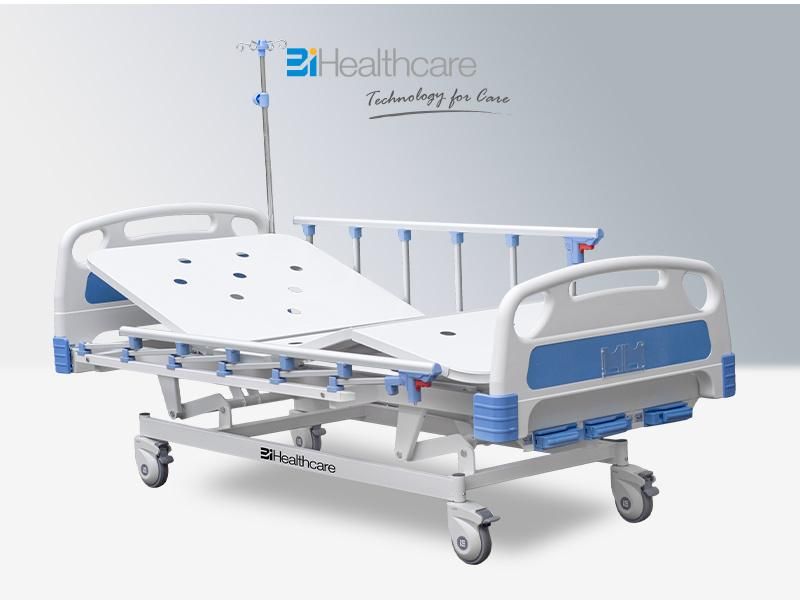 Three Crank Manual Medical Bed with Three Functions