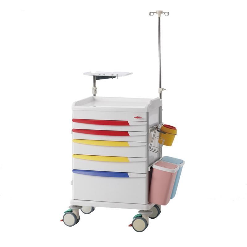 Medical Hospital Trolley New Design ABS Hospital Crash Cart Emergency Resuscitation Trolley