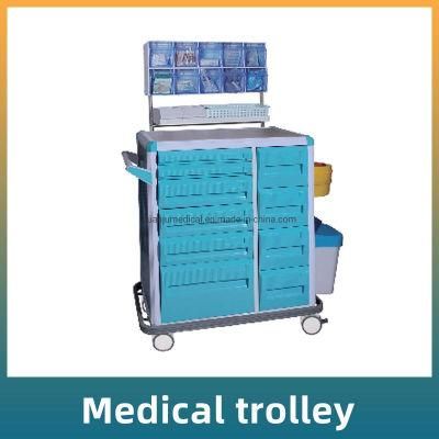 Factory Direct Price Emergency ABS Hospital Trolley Medical Crash Cart