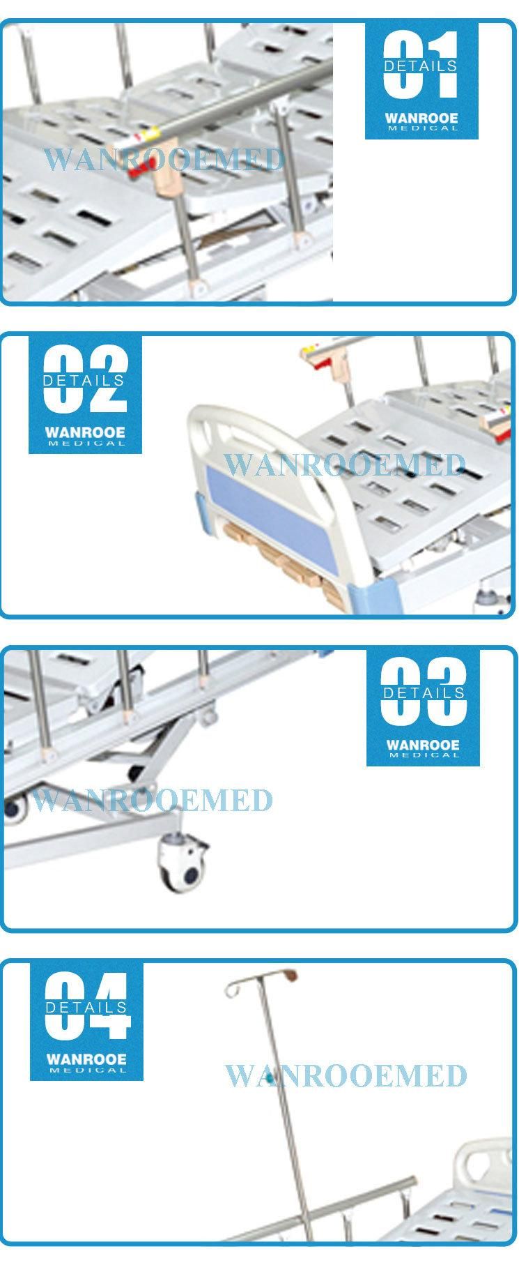 Bam500 Chaeap Price 4 Crank ABS Hospital Bed with Steel Bed Board
