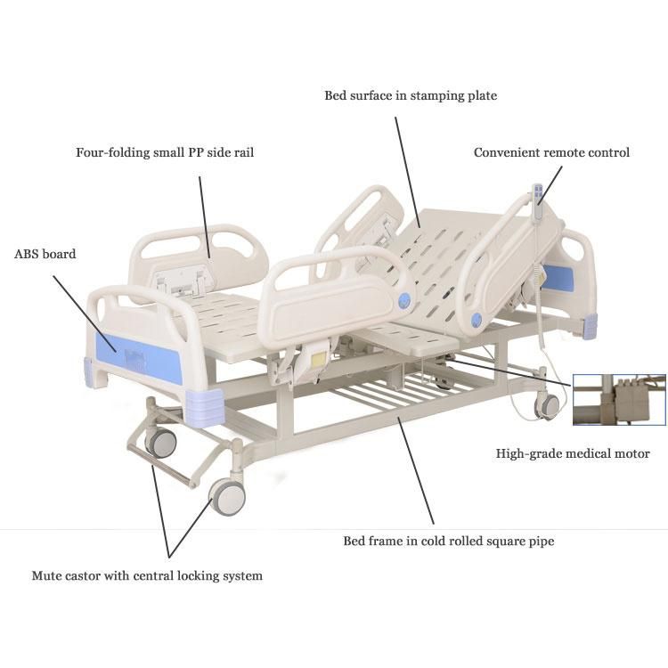 Medical Furniture Electric 2 Function Hospital Patient Bed