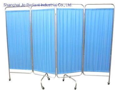 Movable Medical Stainless Steel Furniture Hospital Bed Folding Ward Screen