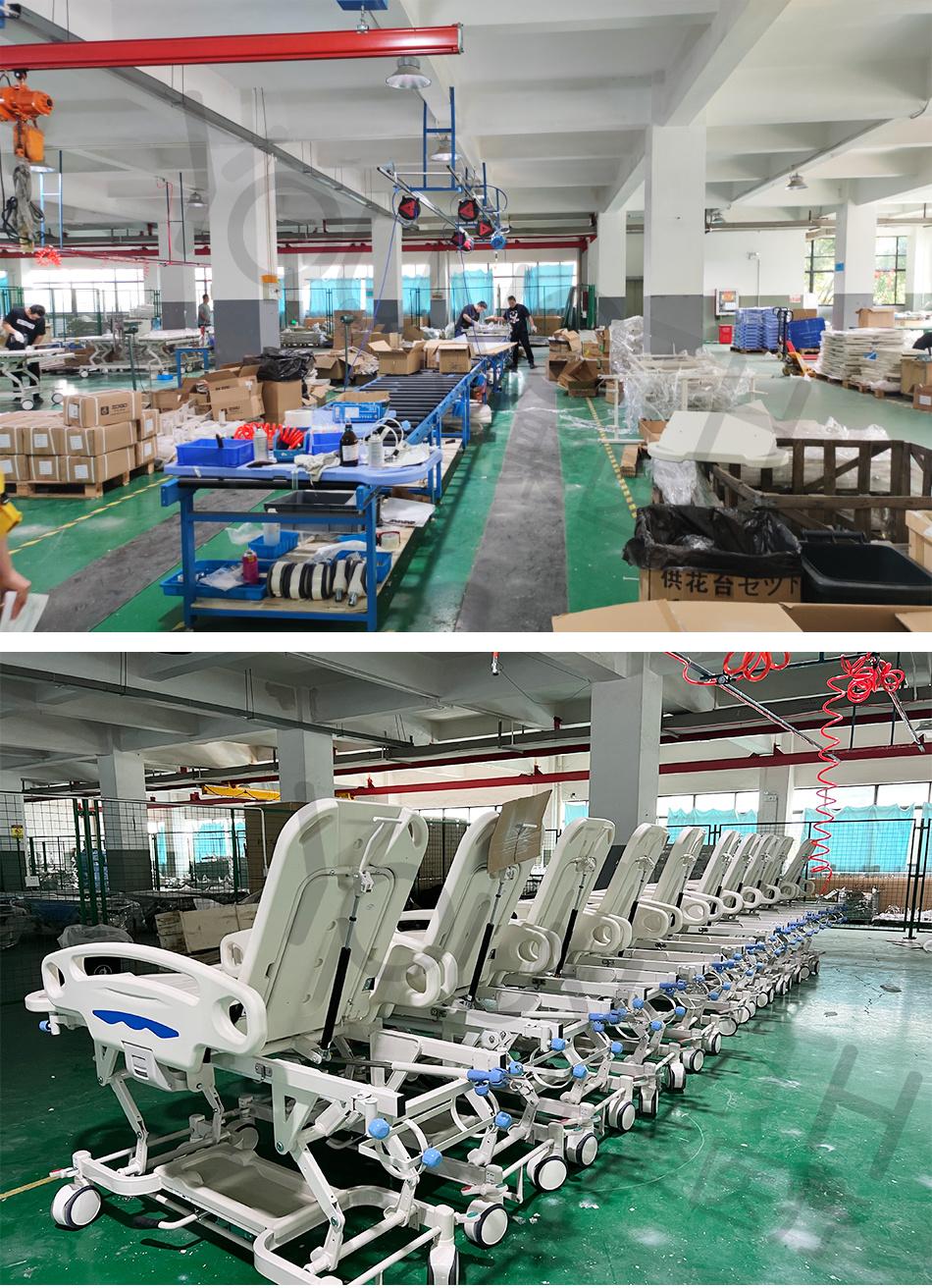 Medical Patient Delivery Transfer Ambulance Hydraulic Patient Trolley Hospital Transfer Bed Pneumatic Lift Hospital Bed