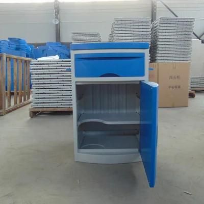 Blue Four Layers and Towel Hanger Hospital Cabinet