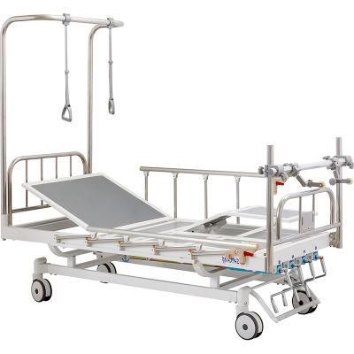 GS4K Coated Steel Frame Functional Hospital Manual Orthopedic Traction Bed