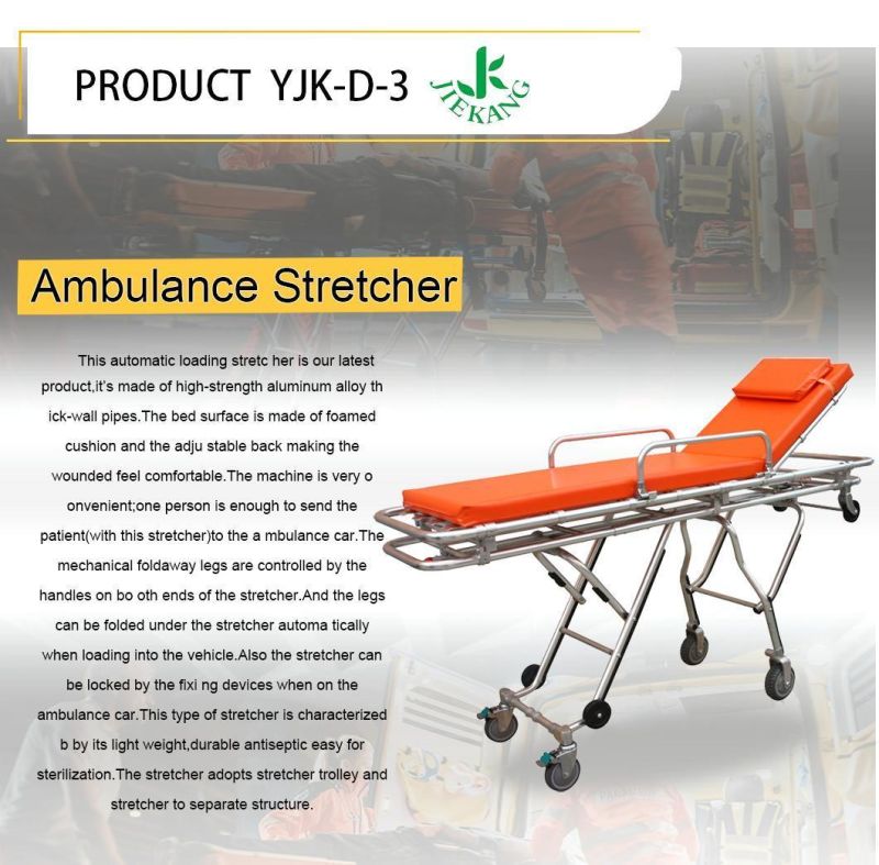 Factory Price Emergence Patient Transfer Automatic Loading Ambulance Stretcher