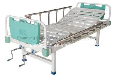 Two Crank Manual Adjusted Hospital Nursing Bed for Hospital Furniture