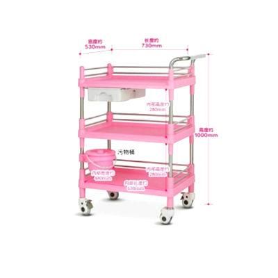 Medical Hospital Equipment Stainless Steel Trolley Xt1178