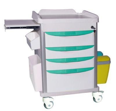 Easy Cleaning Corrosion Resistance Medical Trolley with Swivel Casters